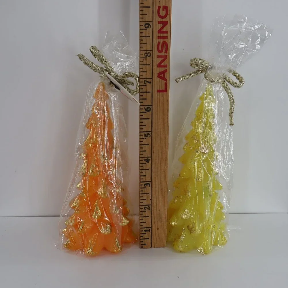 Stephen Brown Glitterville Studios‎ Candle 2 Pcs Whimsical Holiday Christmas NWT